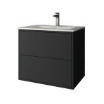 Meuble de salle de bain avec lavabo OPTIMUS 600 Noir mat - Salgar