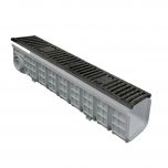 Pack Caniveau PP 130x1000 + grille Fonte C250 -Profondeur 200mm