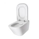 Pack Cuvette WC suspendue porcelaine Clean Rim Roca