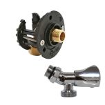 Pack sortie de cloison FIXOPLAC machine à laver - raccord coudé PER à glissement Ø12 - F 1/2" (15/21) + robinet - Somatherm