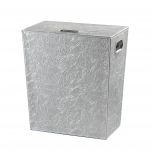 Panier à linge Ecopelle en cuir synthéthique avec sac 48x30xh61cm - perle chromé