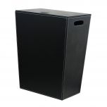 Panier à linge Ecopelle en cuir synthéthique avec sac 48x30xh61cm - noir