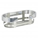 Panier MATERIA en acier inox chromé et aluminium brillant éloxé - 27,5 x 12 x h8 cm - avec adhésif 3M