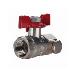 Vanne à sphère PN30 SENA ACS Manette Papillon rouge Femelle/Femelle 1" (26/34) A PURGE - Arco