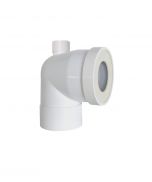 Pipe coudée courte femelle + prise air 100 mm - Regiplast