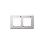Plaques de finition anti-vandalisme, 2 postes - aluminium - Schneider Electric - MTN480260