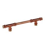 Poignée de meuble cuivre "Vintage-Rétro Té" - Entraxe 160 mm - Ø12 mm - Arcanaute