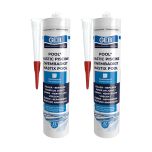 Lot de 2 Mastics piscine POOL qualité professionnelle TRANSPARENT 290 ml - GEB