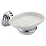 Porte-savon céramique Museo chromé - saillie 132 mm - Cristina Ondyna