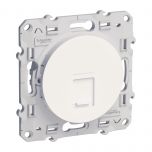 Prise RJ45 Odace - cat. 6 UTP - blanc RAL 9003 brillant - Schneider Electric - S520475