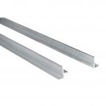 Profile cadre 2,5 m pour caniveau / grille / tampon - hauteur 20 mm - gris - First Plast