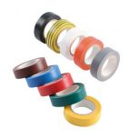 Adhésif PVC électricien - 10 couleurs panachées - Long. 15ml x Larg. 10mm