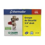 Groupe de sécurité NF CALEFFI - droit corps laiton - 3/4" MF - Thermador GSL