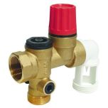 Groupe de Sécurité NF 3/4" à garde d'air coudé - Siège inox pour eau agressive - Somatherm