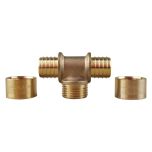 Té à glissement PER Ø20 - Mâle 1/2" (15/21) - PER Ø20 - IBP Bänninger