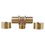 Té à glissement PER Ø25 - Mâle 1/2" (15/21) - PER Ø25 - IBP Bänninger