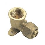 Raccord à compression tube PER Ø12 - Applique murale femelle 1/2" (15/21) - Somatherm