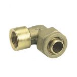 Raccord à compression tube PER Ø16 - Coude femelle 1/2" (15/21) - Somatherm