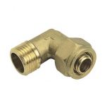 Raccord à compression tube PER Ø25 - Coude mâle 1" (26/34) - Somatherm