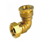 Coude laiton à 90° 1" (26/34) DECA laiton tube PE Ø25 - Sferaco