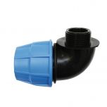 Raccord coudé mâle 1/2" (15/21) pour tube PE Ø20 - Sferaco
