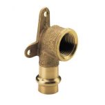 Raccord laiton à sertir - Coude applique FF Ø18x1/2"(15/21)