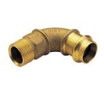 Courbe laiton à sertir et à visser - 90° Mâle Femelle Ø22x3/4"(20/27)