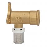 Raccord Multicouche à sertir Coude Femelle base fixation Ø16x2,0 - 1/2" (15/21)