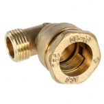 Coude laiton 90° ACS PE Ø50-Mâle 1"1/2