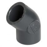 Raccord pression PVC Nicoll - Coude FF 45° Ø32 NF