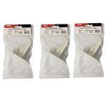 Lot de 3 supports à visser pour radiateur en fonte type rideau - longueur axe 65 mm - longueur totale 90 mm - Ram