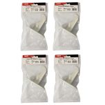 Lot de 4 supports à visser pour radiateur en fonte type rideau - longueur axe 65 mm - longueur totale 90 mm - Ram