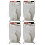 Lot de 4 supports à visser pour radiateur en fonte type rideau - longueur axe 90 mm - longueur totale 120 mm - Ram