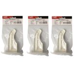 Lot de 3 supports à visser pour radiateur en fonte type traditionnel - longueur axe 85 mm - longueur totale 120 mm - Ram