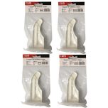 Lot de 4 supports à visser pour radiateur en fonte type traditionnel - longueur axe 85 mm - longueur totale 120 mm - Ram