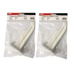 Lot de 2 supports à visser pour radiateur en fonte type traditionnel - longueur axe 140 mm - longueur totale 180 mm - Ram