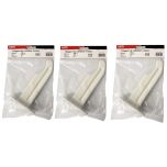 Lot de 3 supports à visser pour radiateur en fonte type traditionnel - longueur axe 140 mm - longueur totale 180 mm - Ram