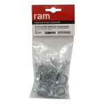 Sachet de 10 colliers simple métallique pour tube Ø22 - Ram