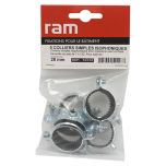 Sachet de 5 colliers simple isophonique métallique pour tube Ø28 - RAM