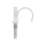 Seau de 100 RAMCLIP blanc simple Ø26 pour fixer les gaines souples - Ram