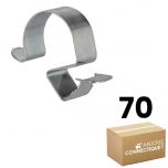 Boîte plastique de 70 clips pour câble et gaine Ø 10-14 mm - Épaisseur tôle 7-12 mm - Ram