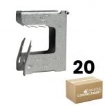 Boîte plastique de 20 attaches TIGRE pour l'accrochage et et la suspension sur charpente acier 8-16 mm - Ram