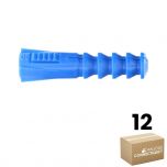 Sachet de 12 chevilles R10 bleues multimatériaux sans collerette - Ø10 mm - Longueur 48 mm - RAM