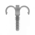 250 colliers chevilles RAMCLIP double gris pour tube nu Ø20 - RAM