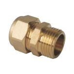 Raccord à compression tube PER Ø20 - Mâle fixe 1/2" (15/21) - Somatherm