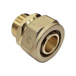 Raccord à compression tube PER Ø25 - mâle fixe 3/4" (20/27) - Somatherm