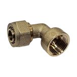 Raccord à compression tube PER Ø16 - Coude femelle 1/2" (15/21) - Somatherm