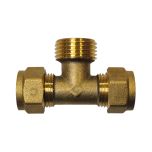 Raccord à compression tube PER Ø12 - Té mâle 1/2" (15/21) - Somatherm