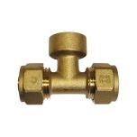 Raccord à compression tube PER Ø16 - Té femelle 1/2" (15/21) - Somatherm