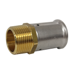 Raccord multicouche laiton à sertir Mâle 1" (26/34) TH ou BE - Ø32x3.0 - Henco